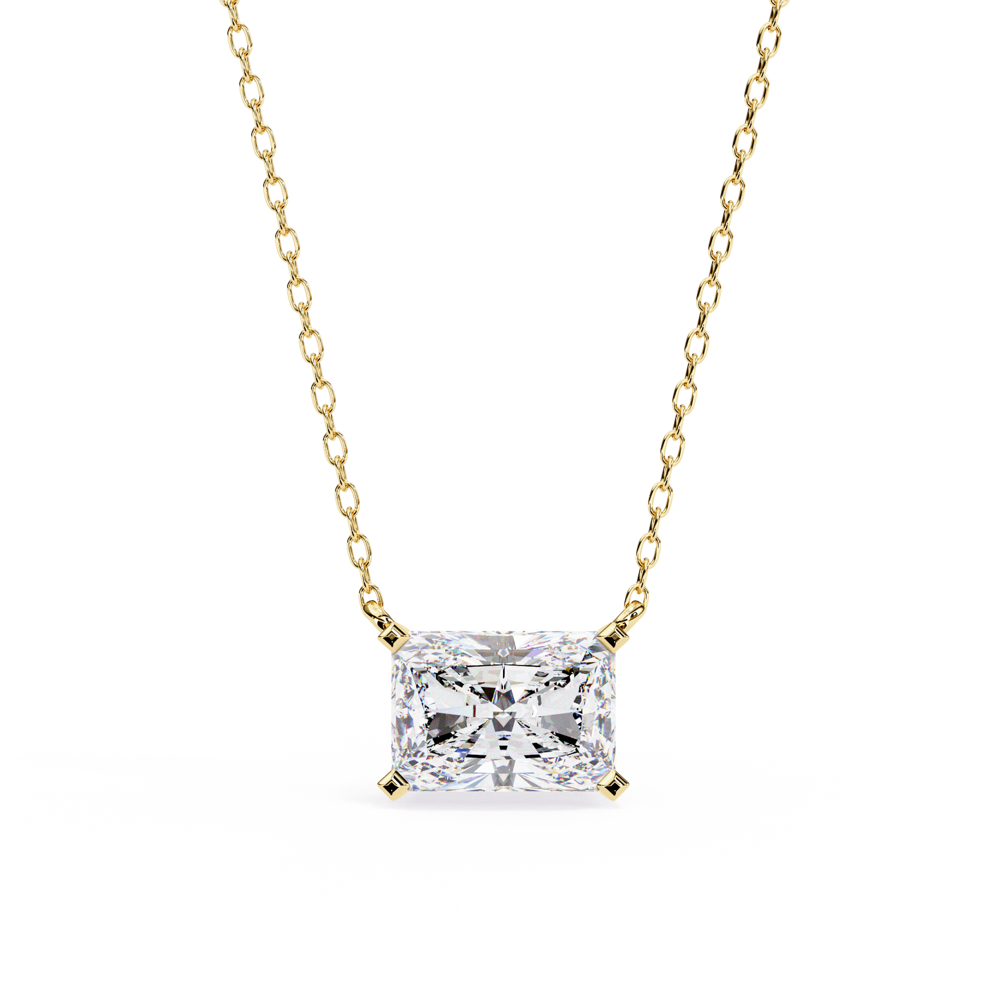 yellow gold / moissanite, yellow gold / lab grown