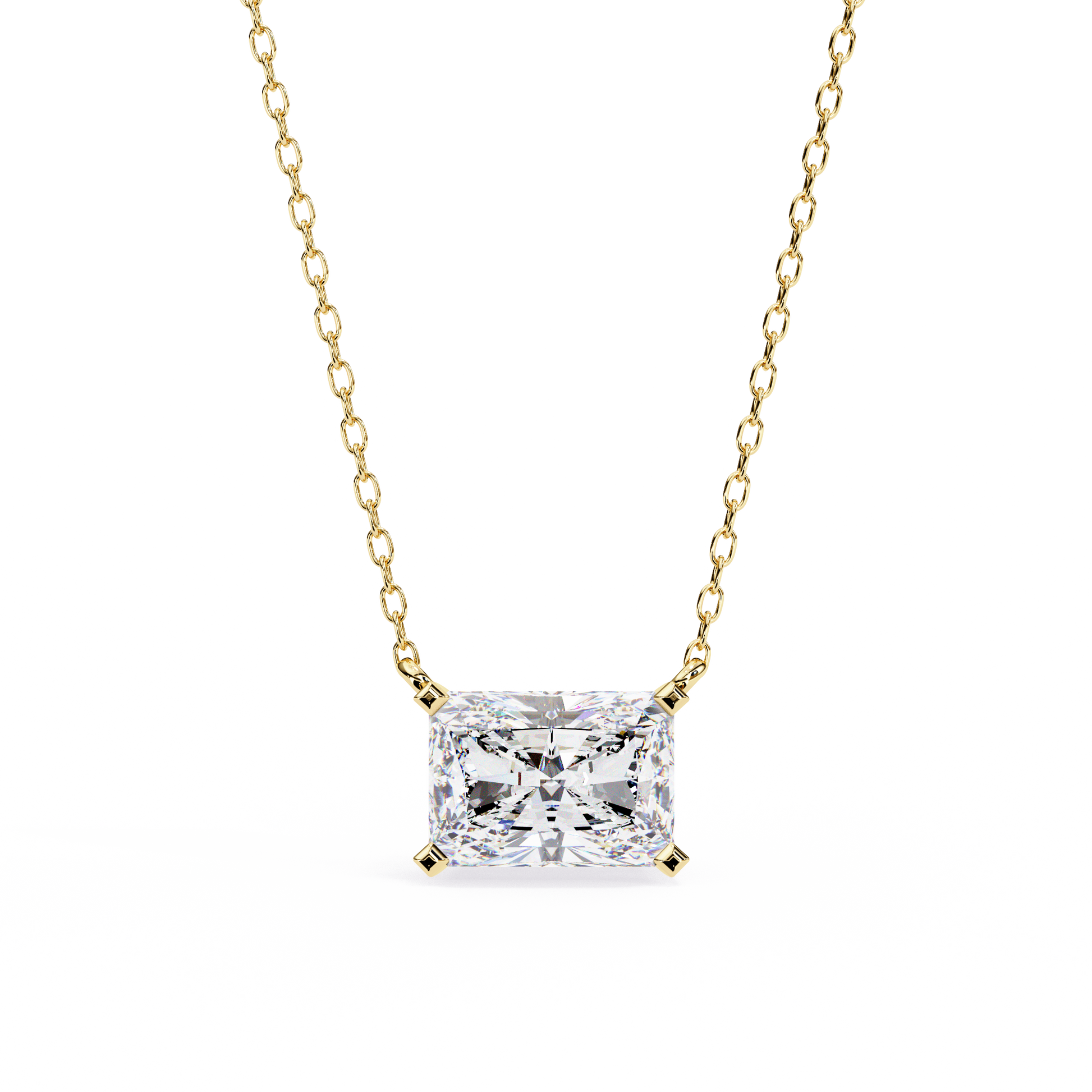 Yellow Gold / Moissanite, Yellow Gold / Lab Grown