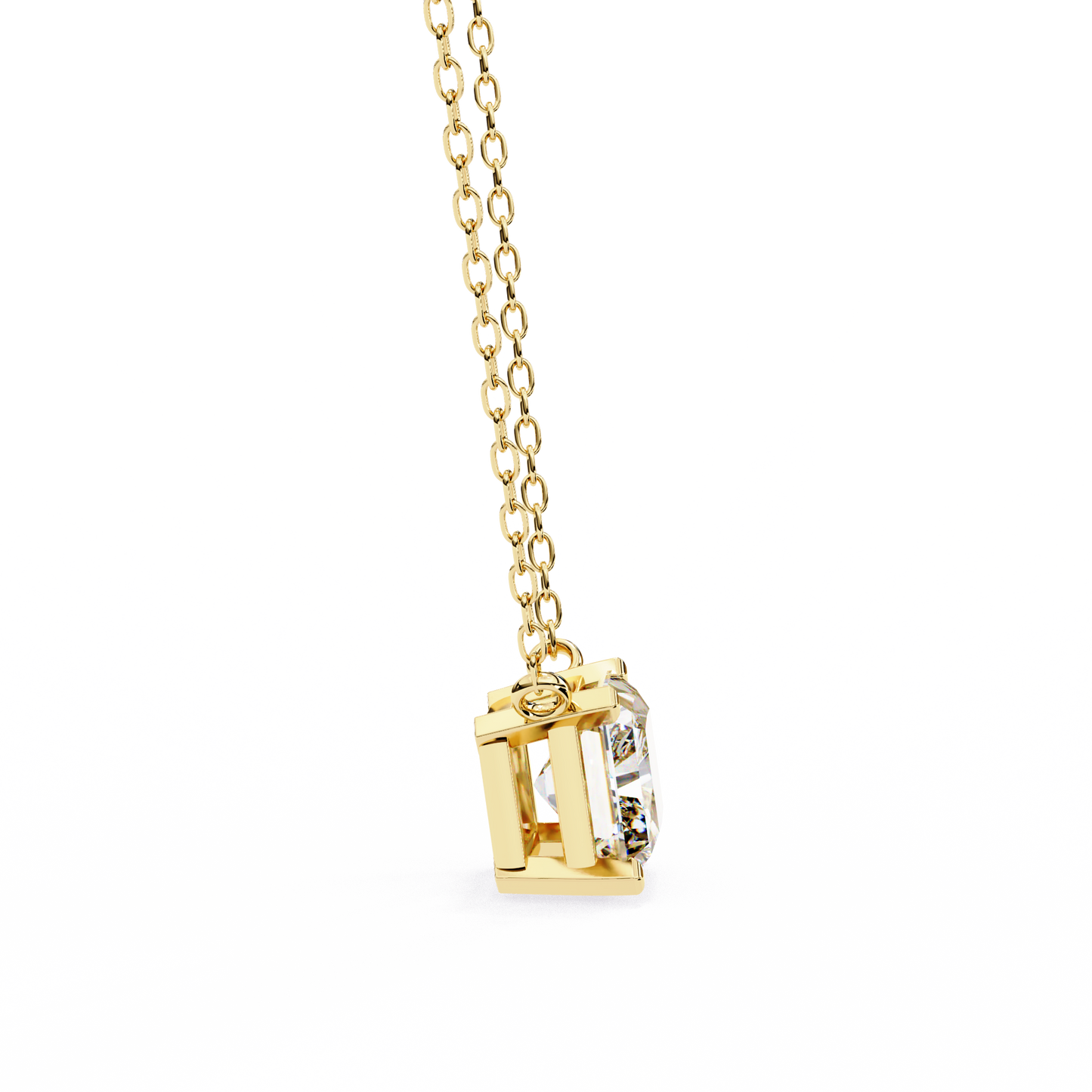 yellow gold / moissanite, yellow gold / lab grown