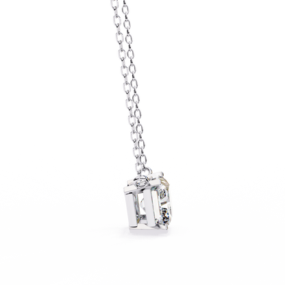 White Gold / Moissanite, White Gold / Lab Grown