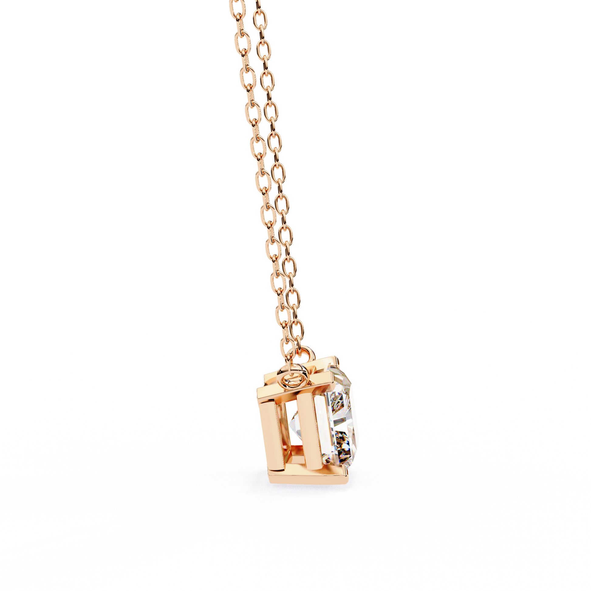 Rose Gold / Moissanite, Rose Gold / Lab Grown