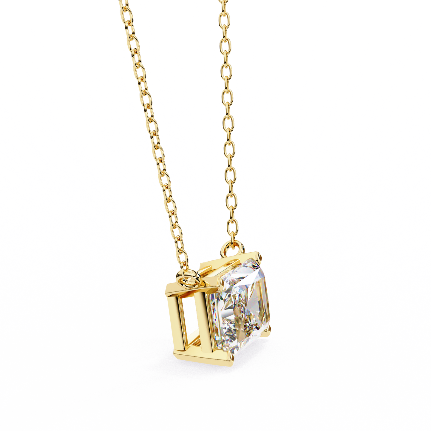 yellow gold / moissanite, yellow gold / lab grown
