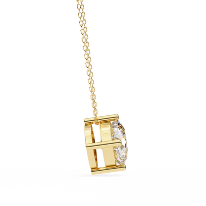 Yellow Gold / Moissanite, Yellow Gold / Lab Grown