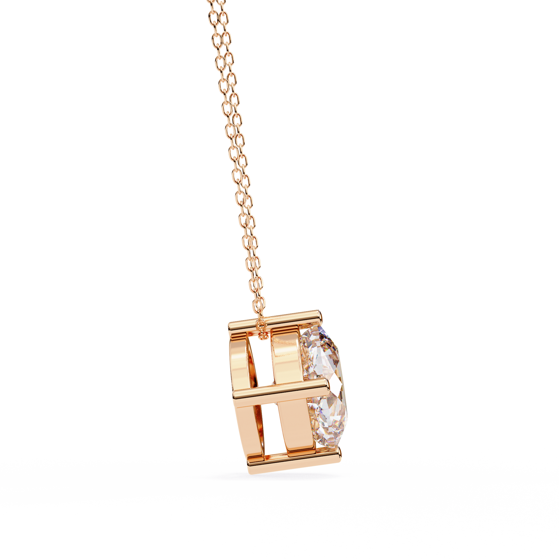 Rose Gold / Moissanite, Rose Gold / Lab Grown