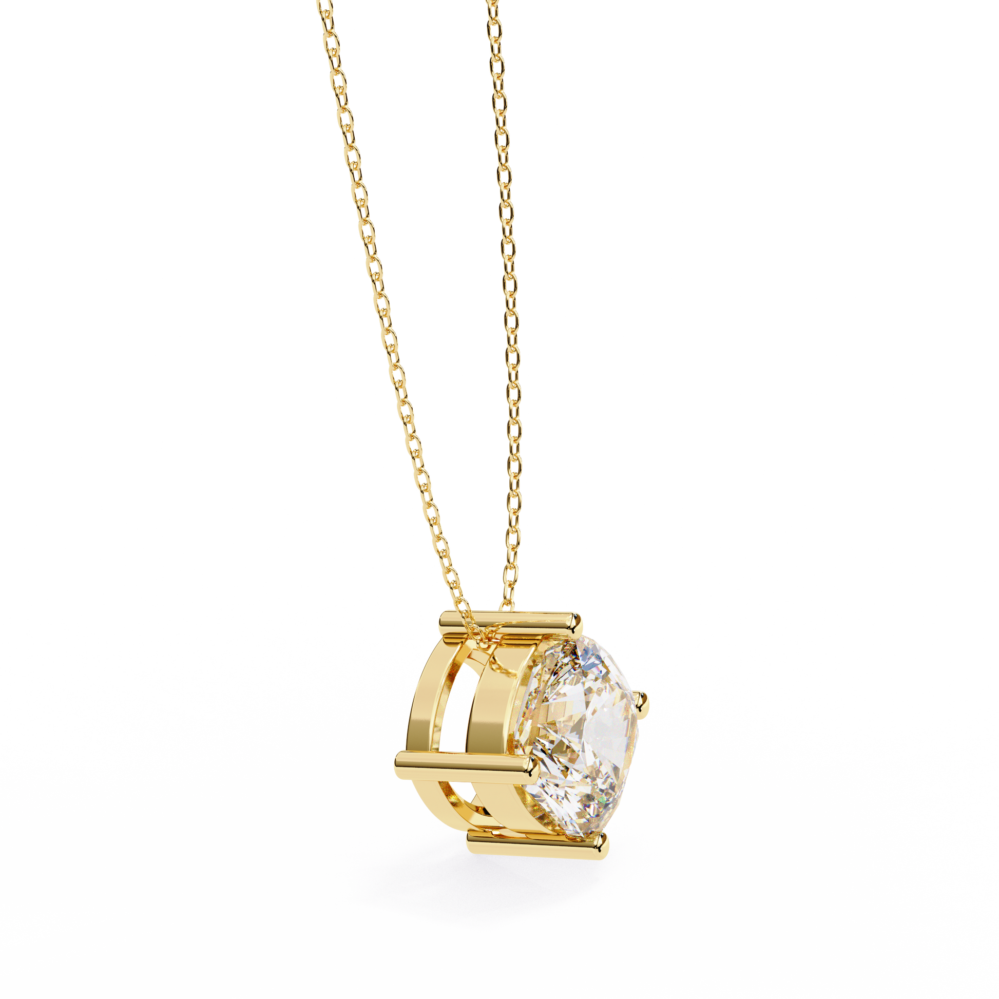 Yellow Gold / Moissanite, Yellow Gold / Lab Grown