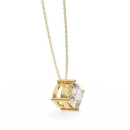 Yellow Gold / Moissanite, Yellow Gold / Lab Grown