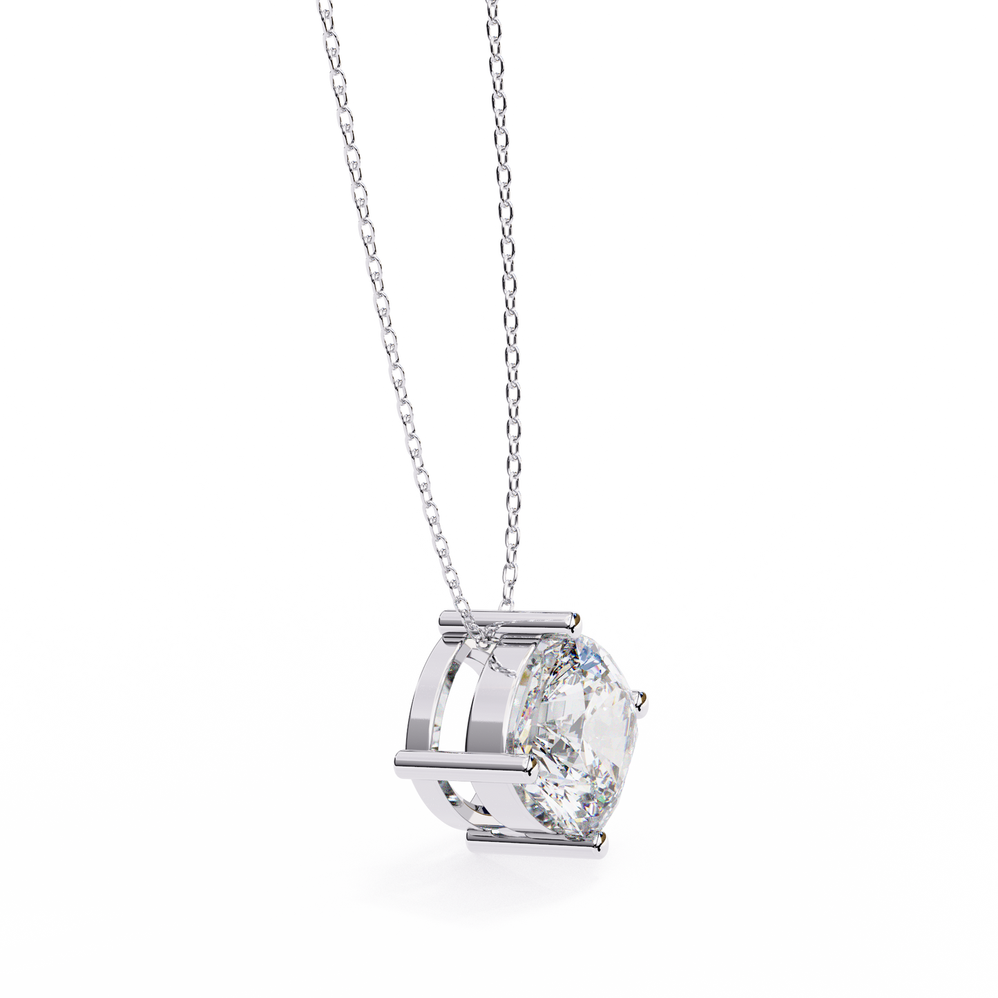 white gold / moissanite, white gold / lab grown