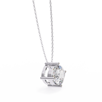 White Gold / Moissanite, White Gold / Lab Grown