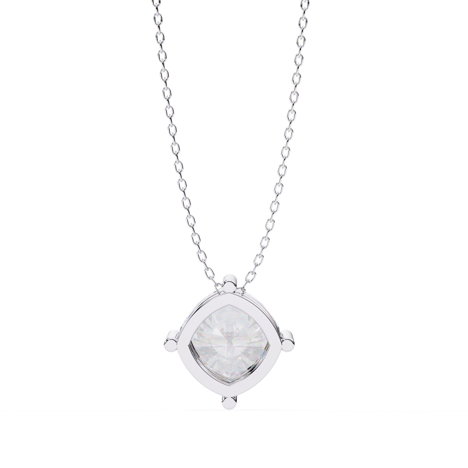 White Gold / Moissanite, White Gold / Lab Grown