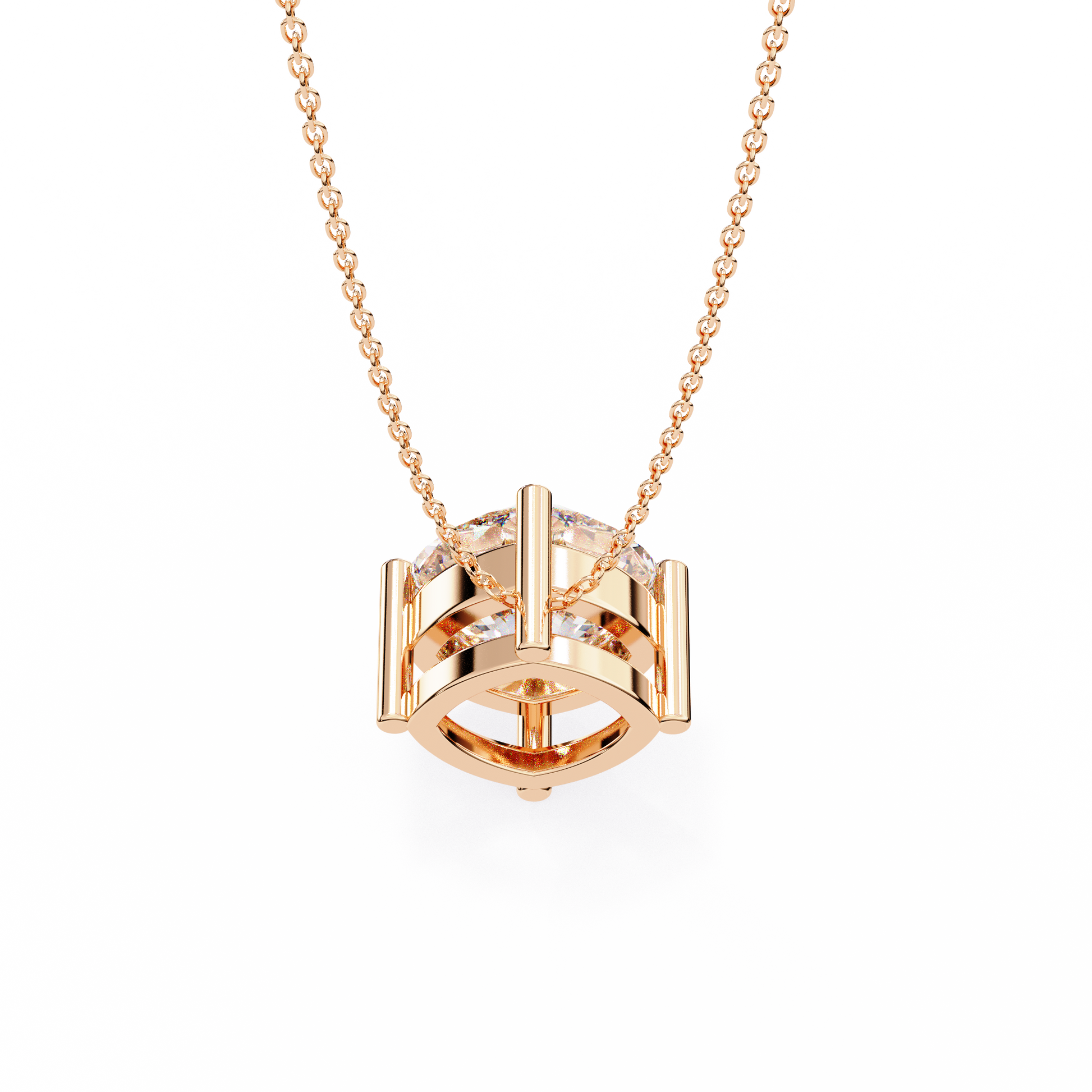 Rose Gold / Moissanite, Rose Gold / Lab Grown