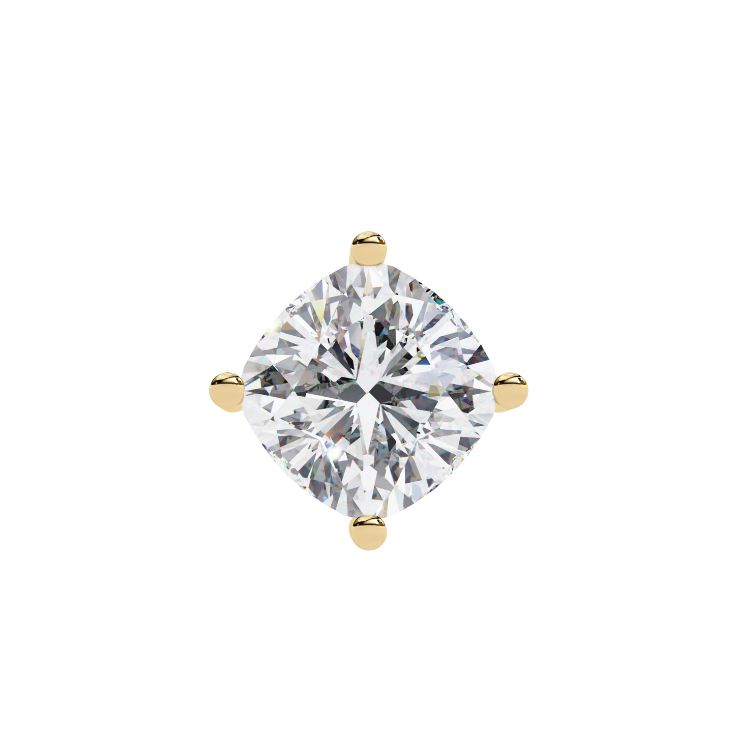 yellow gold / moissanite, yellow gold / lab grown