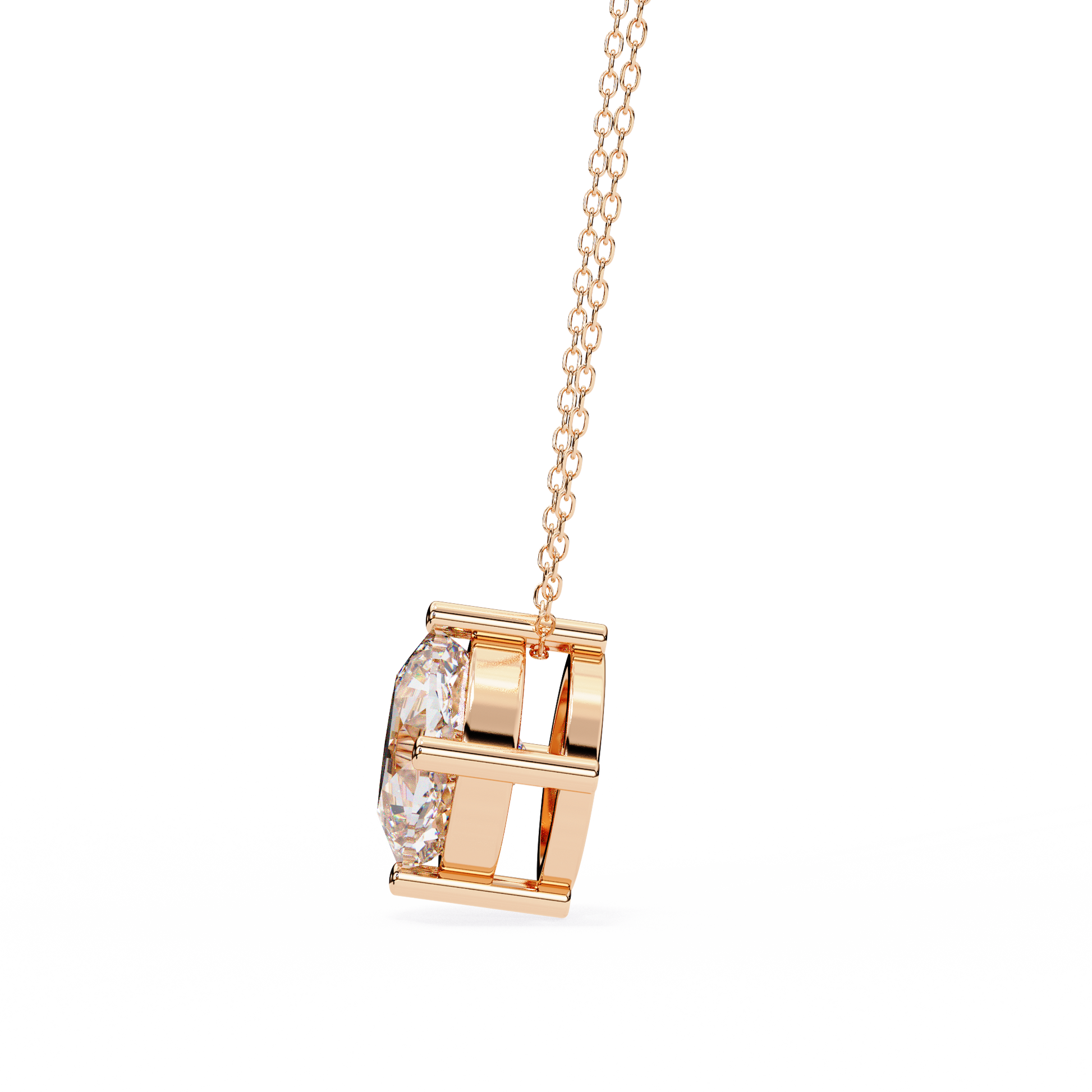 Rose Gold / Moissanite, Rose Gold / Lab Grown