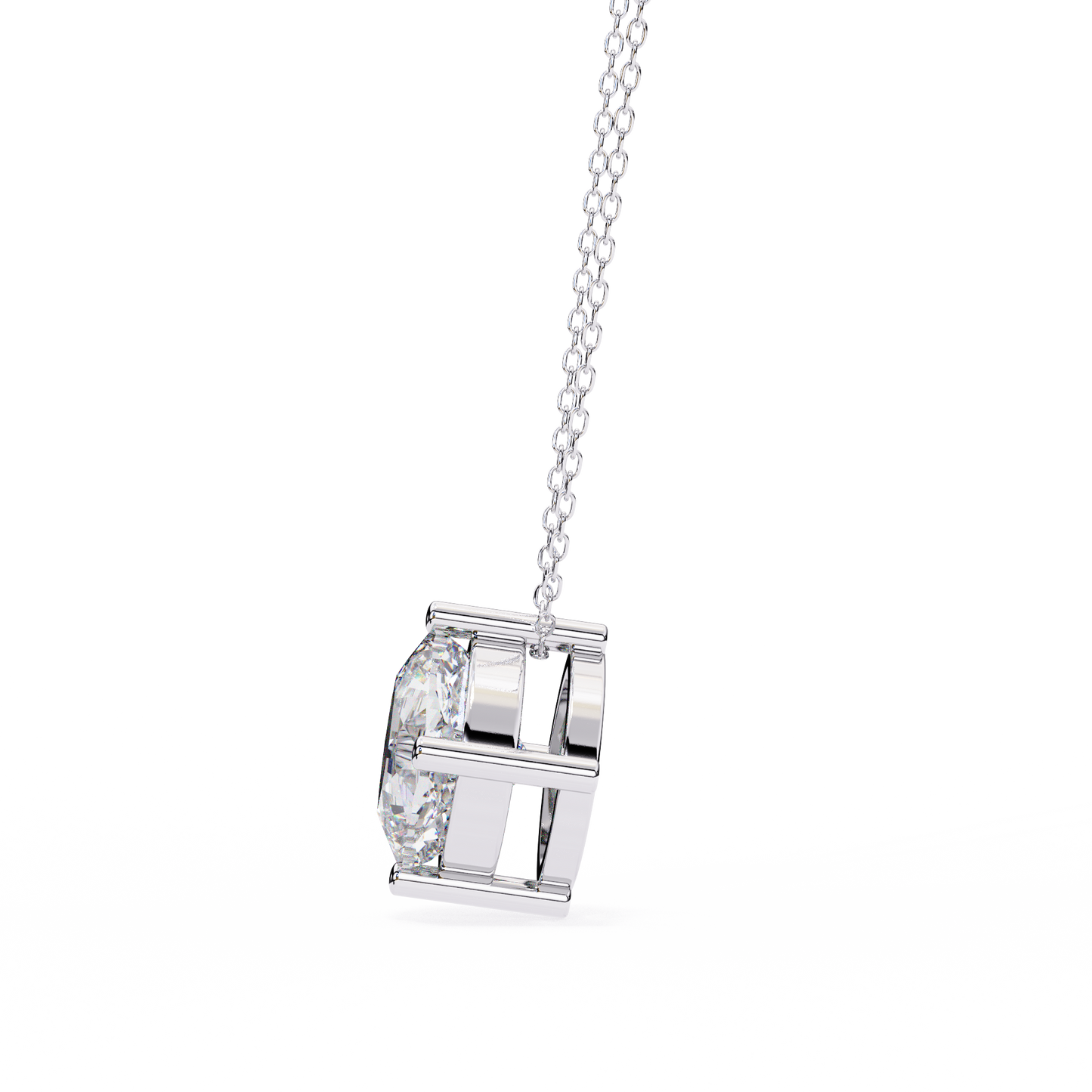 white gold / moissanite, white gold / lab grown