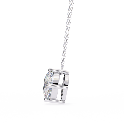 White Gold / Moissanite, White Gold / Lab Grown