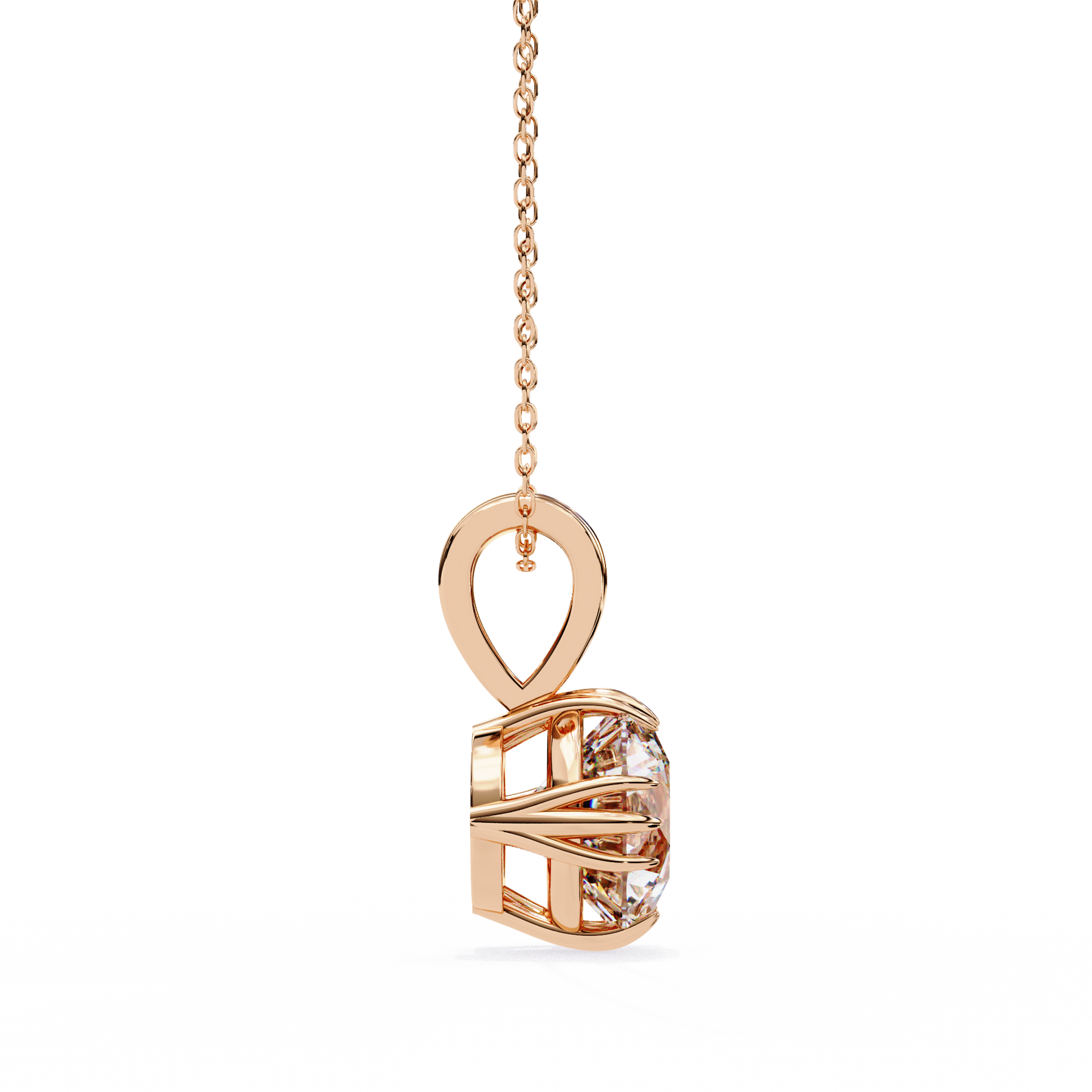 Rose Gold / Moissanite, Rose Gold / Lab Grown