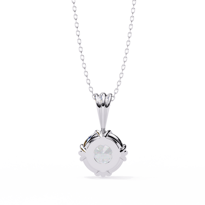 White Gold / Moissanite, White Gold / Lab Grown