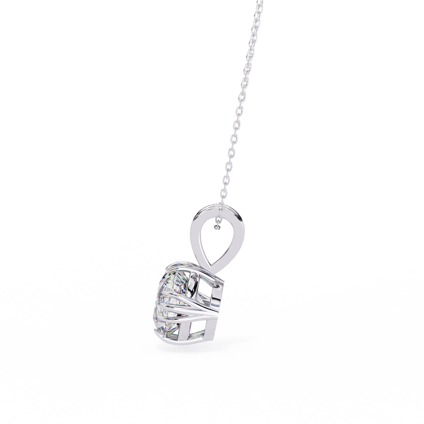 white gold / moissanite, white gold / lab grown