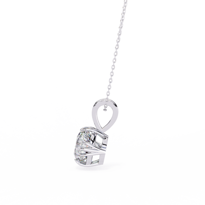 White Gold / Moissanite, White Gold / Lab Grown