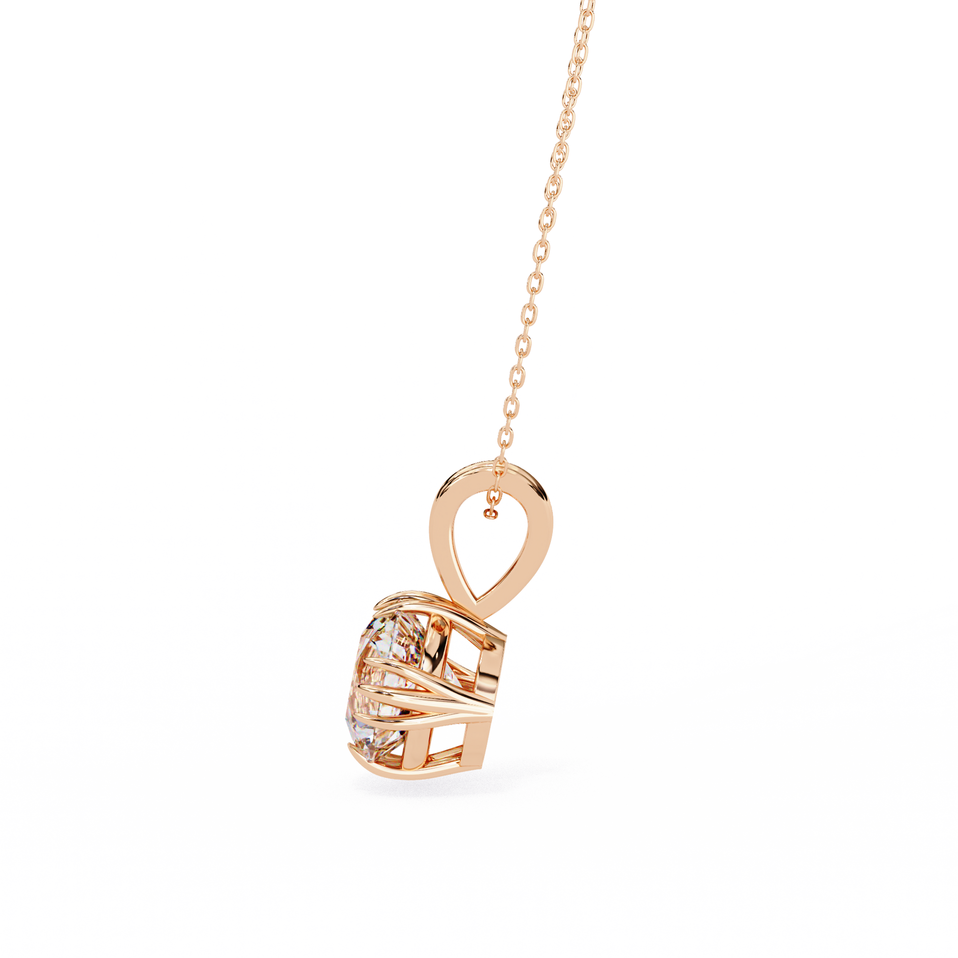 Rose Gold / Moissanite, Rose Gold / Lab Grown