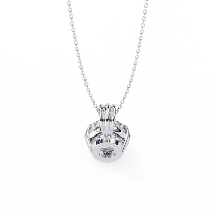 White Gold / Moissanite, White Gold / Lab Grown