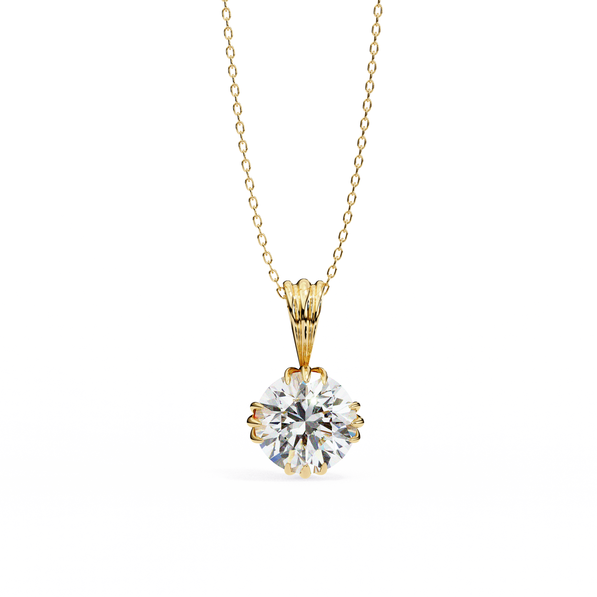 Yellow Gold / Moissanite, Yellow Gold / Lab Grown