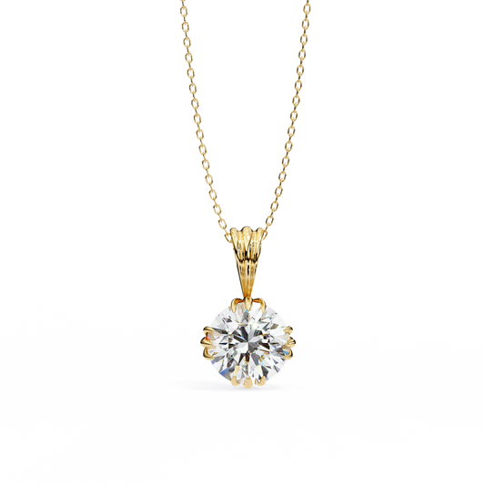 Yellow Gold / Moissanite, Yellow Gold / Lab Grown