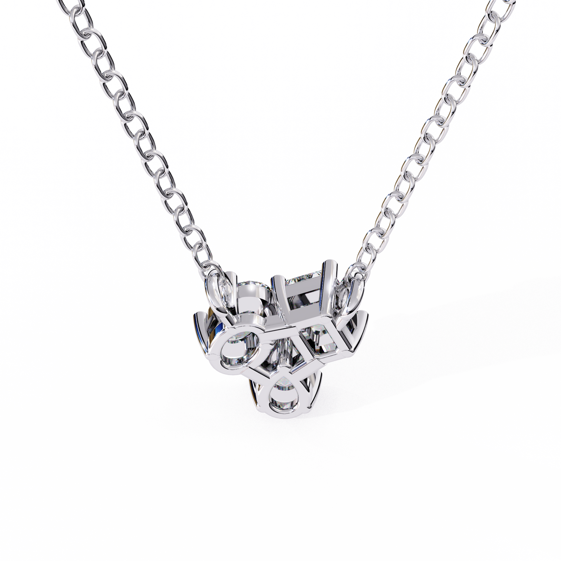 White Gold / Moissanite, White Gold / Lab Grown