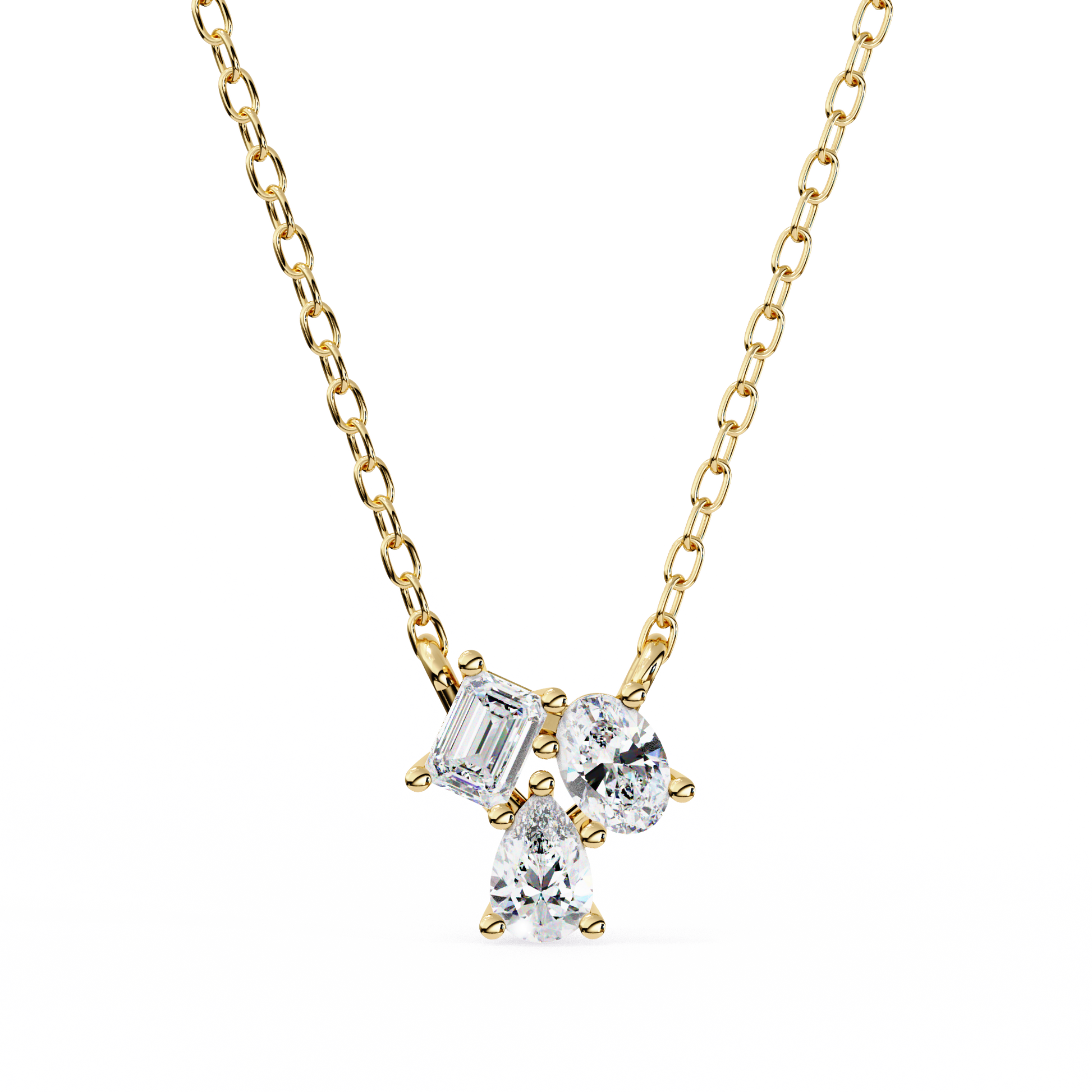 Yellow Gold / Moissanite, Yellow Gold / Lab Grown