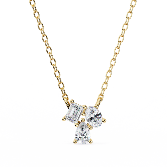 Yellow Gold / Moissanite, Yellow Gold / Lab Grown