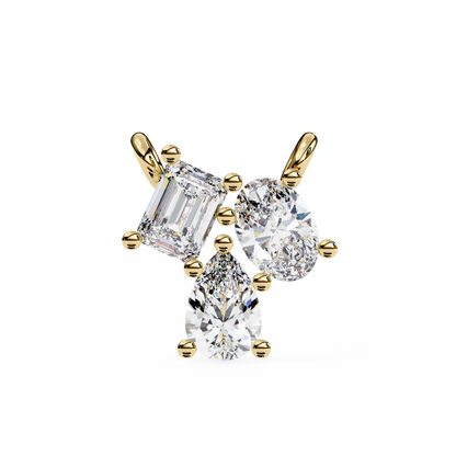 Yellow Gold / Moissanite, Yellow Gold / Lab Grown