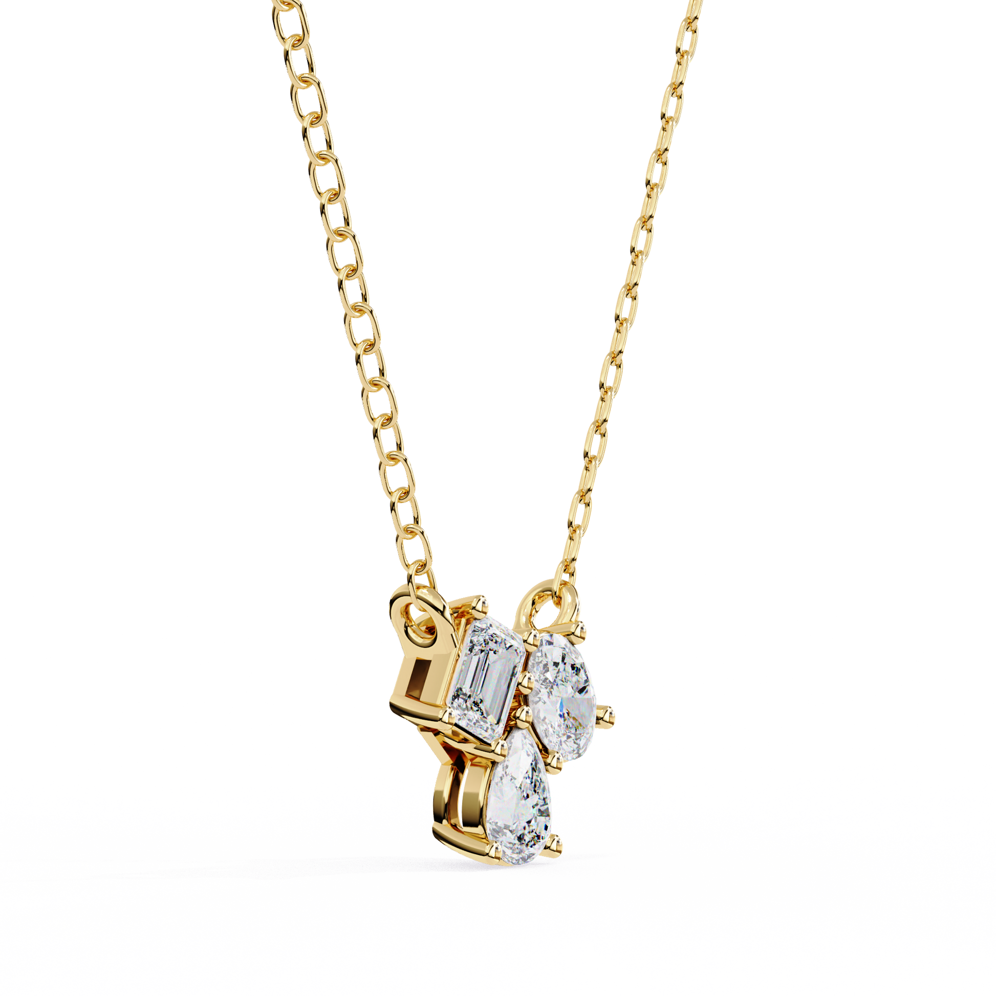 Yellow Gold / Moissanite, Yellow Gold / Lab Grown