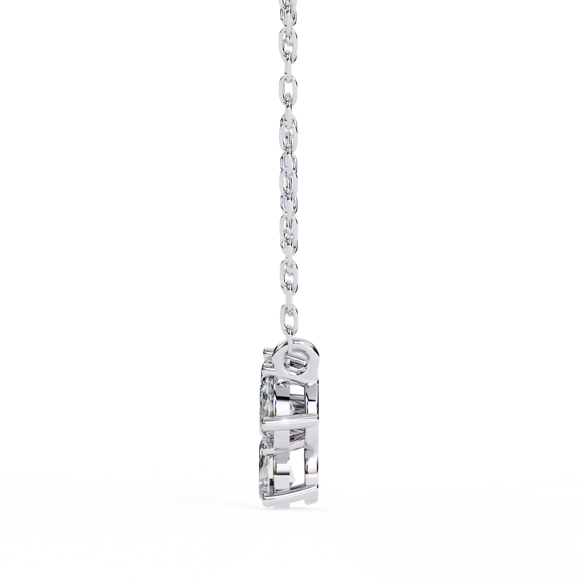 White Gold / Moissanite, White Gold / Lab Grown