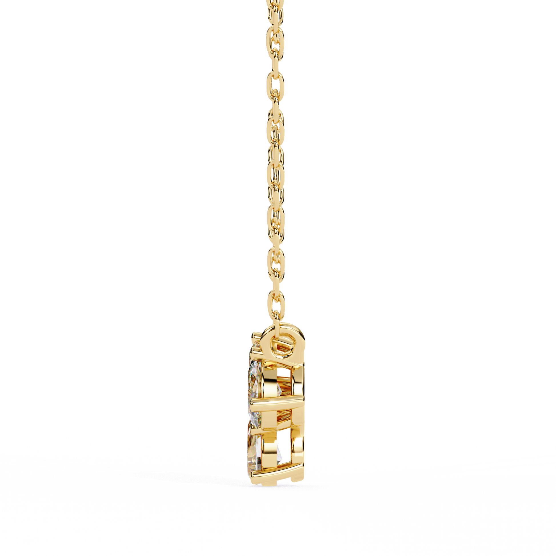 Yellow Gold / Moissanite, Yellow Gold / Lab Grown