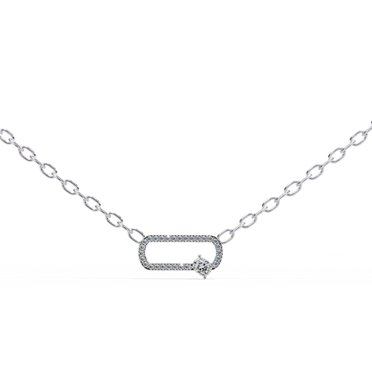 White Gold / Moissanite, White Gold / Lab Grown