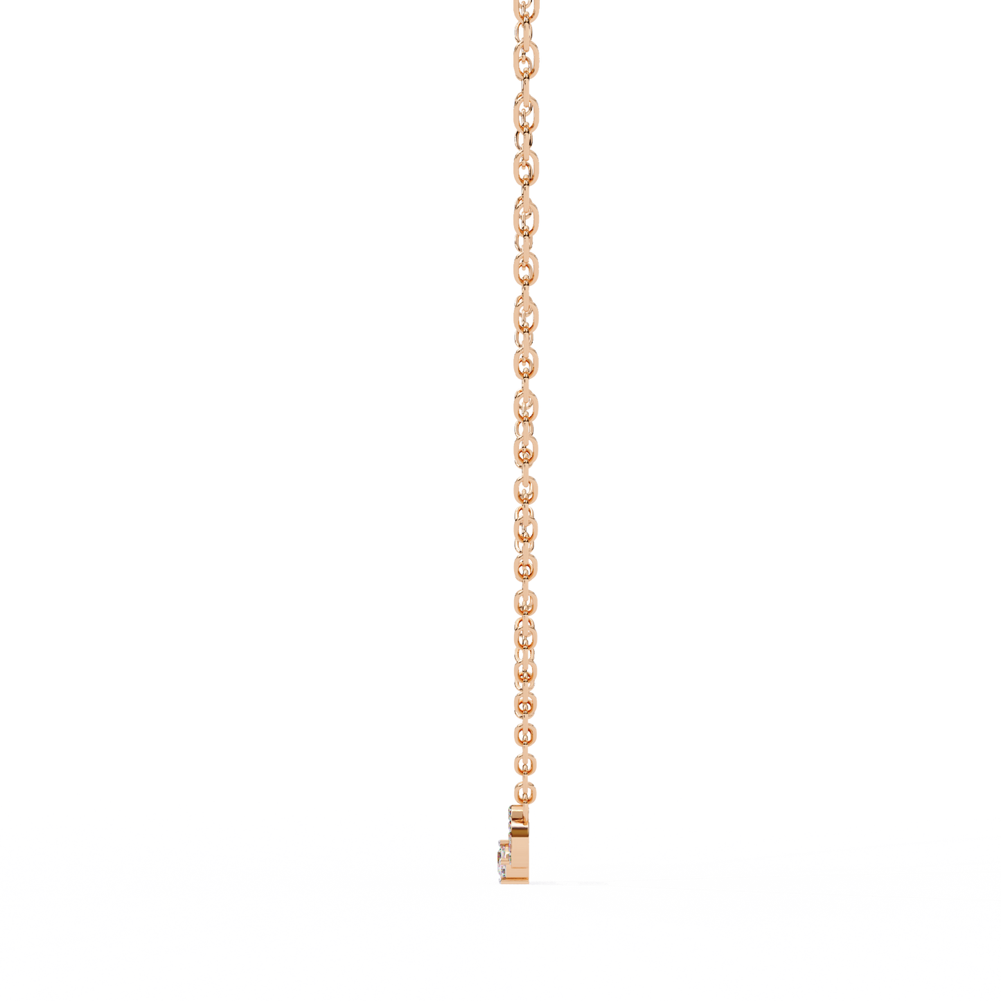 rose gold / moissanite, rose gold / lab grown