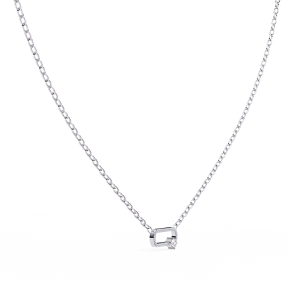 White Gold / Moissanite, White Gold / Lab Grown