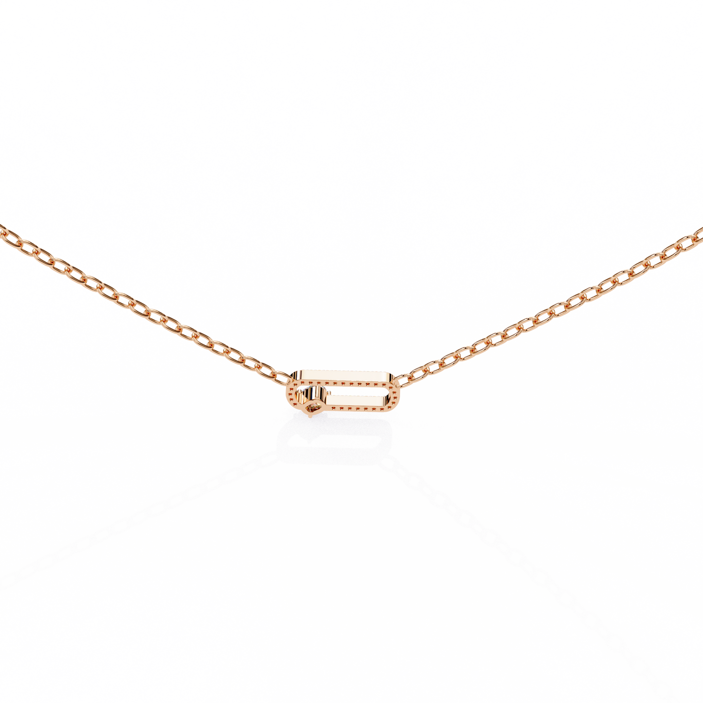 rose gold / moissanite, rose gold / lab grown