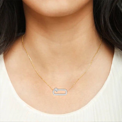 0.48 CT Cushion Bound Style Necklace