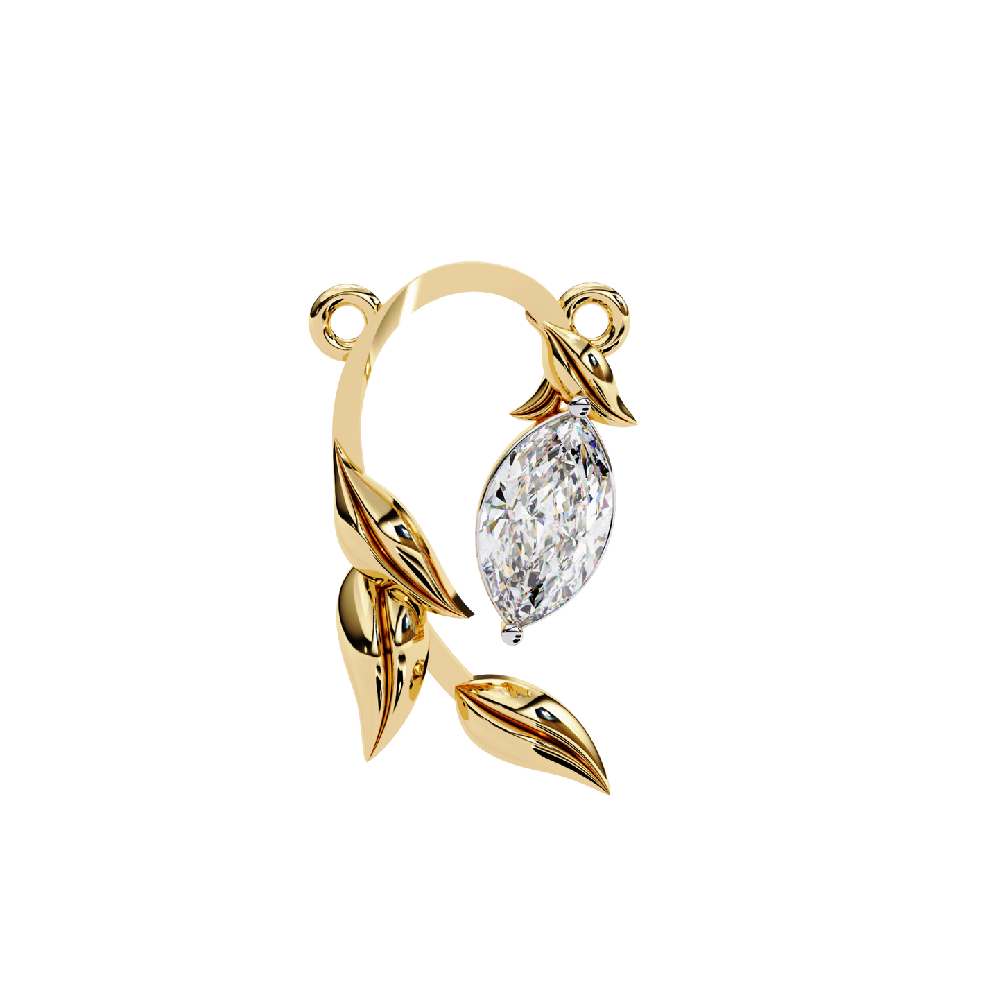 yellow gold / moissanite, yellow gold / lab grown