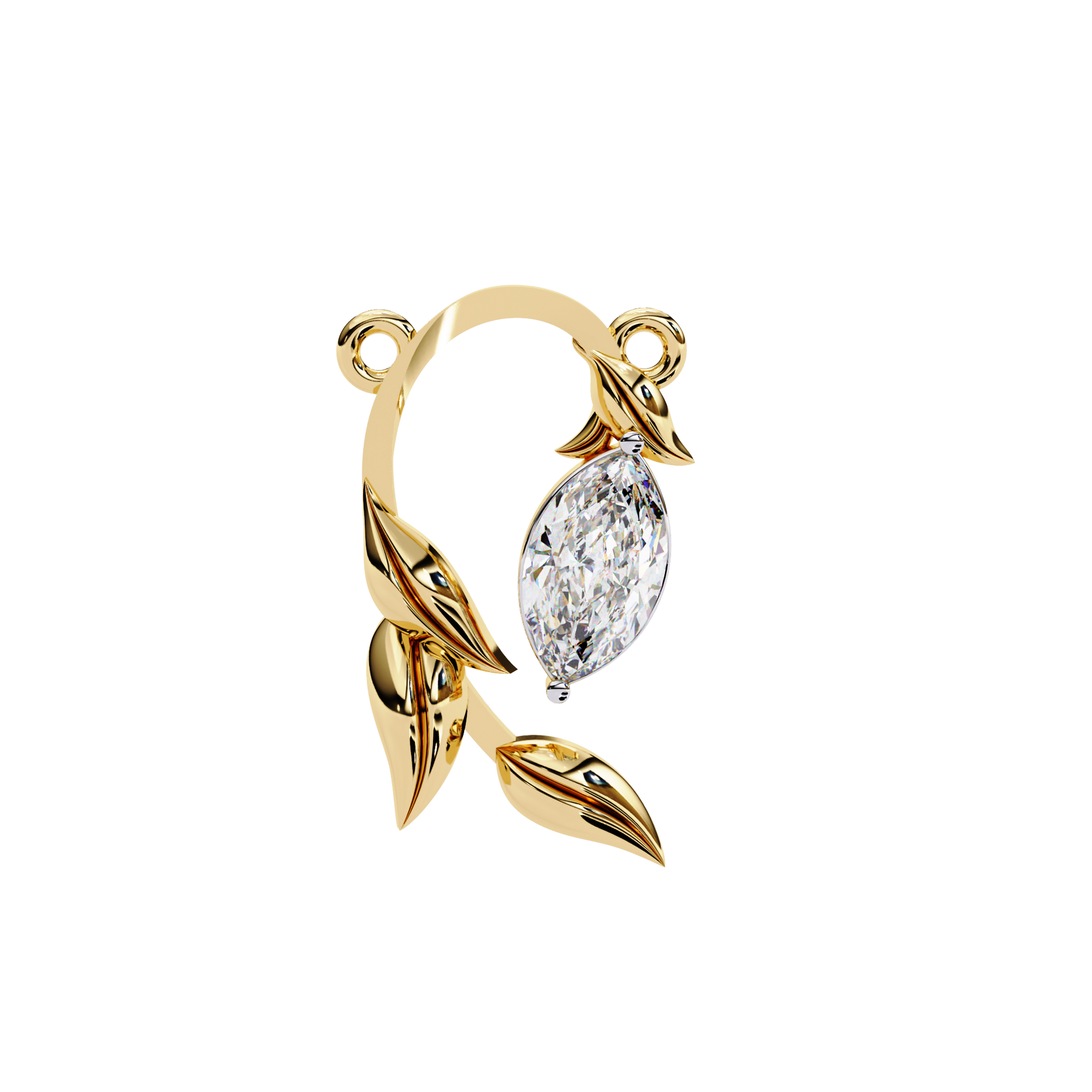 Yellow Gold / Moissanite, Yellow Gold / Lab Grown