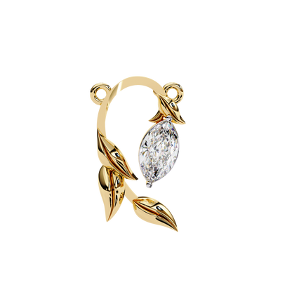 Yellow Gold / Moissanite, Yellow Gold / Lab Grown
