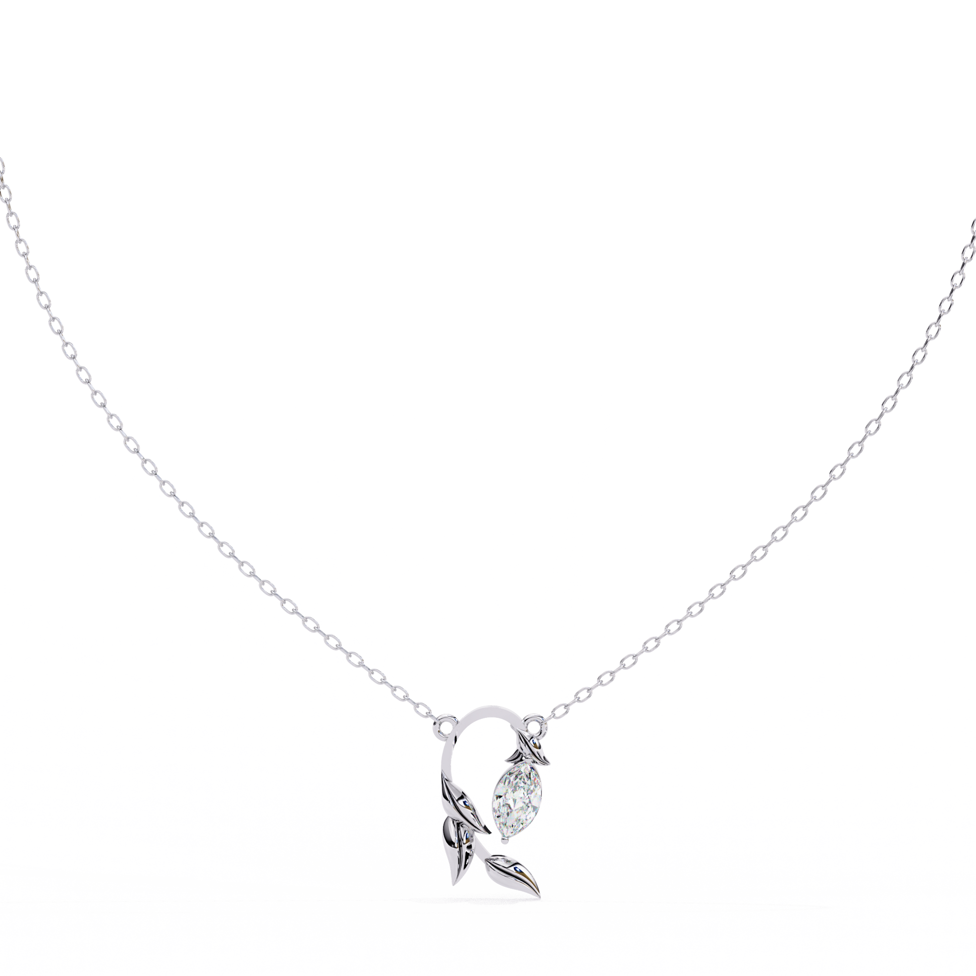 White Gold / Moissanite, White Gold / Lab Grown