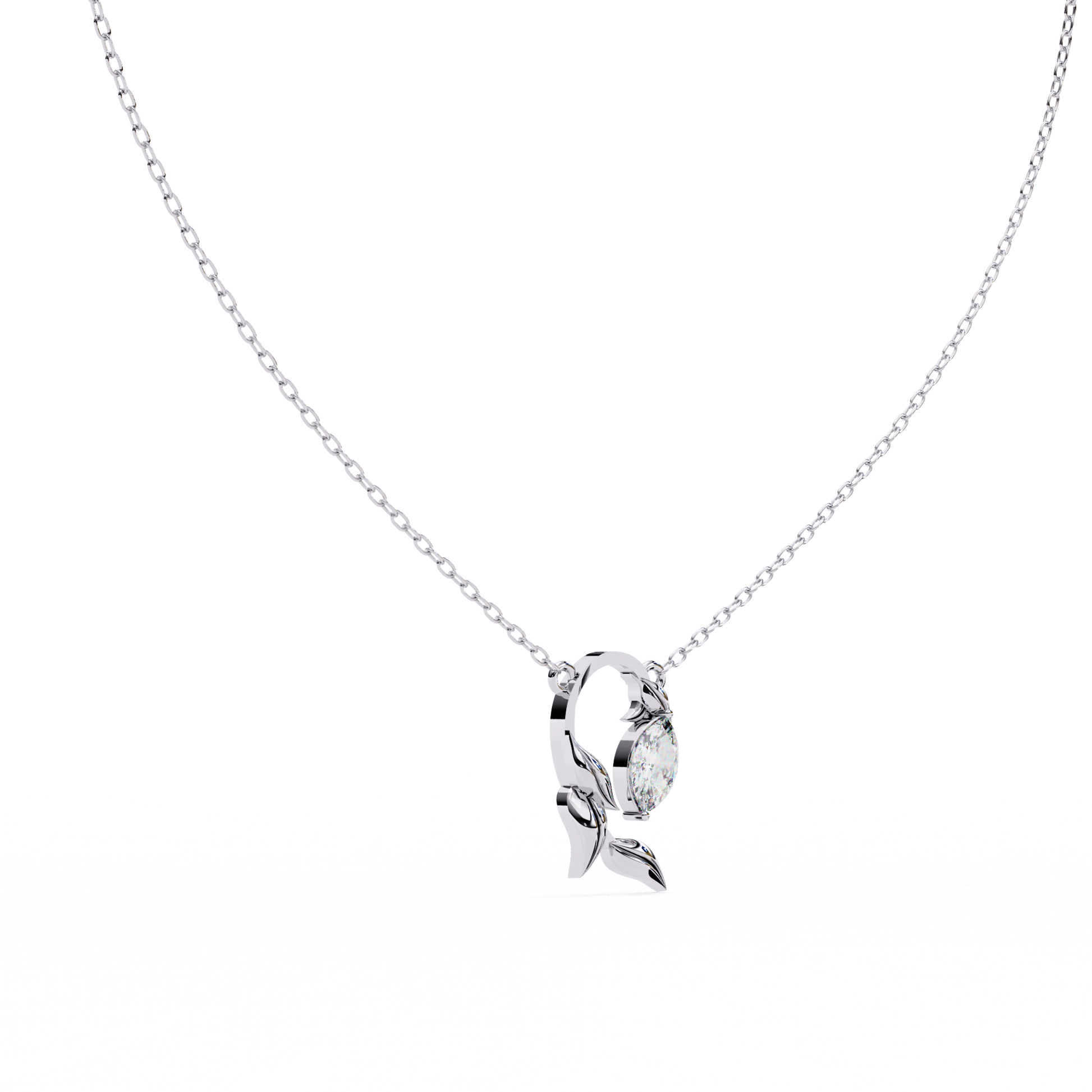 White Gold / Moissanite, White Gold / Lab Grown
