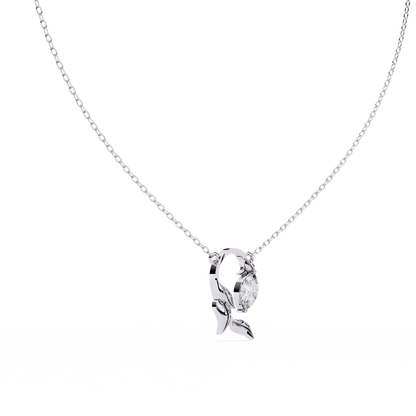 White Gold / Moissanite, White Gold / Lab Grown