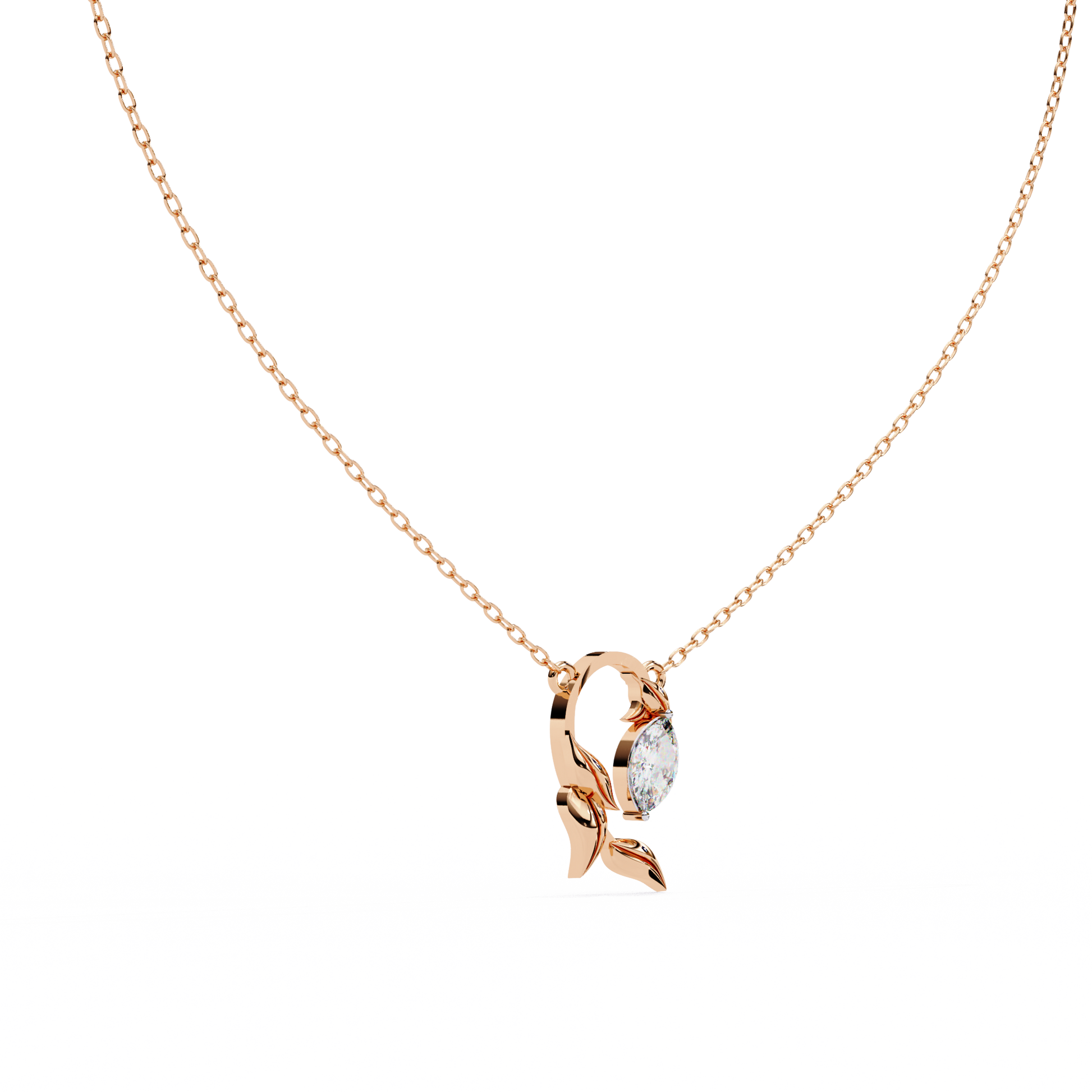 Rose Gold / Moissanite, Rose Gold / Lab Grown
