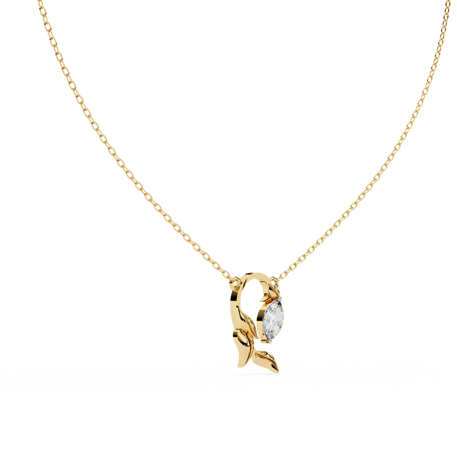 Yellow Gold / Moissanite, Yellow Gold / Lab Grown