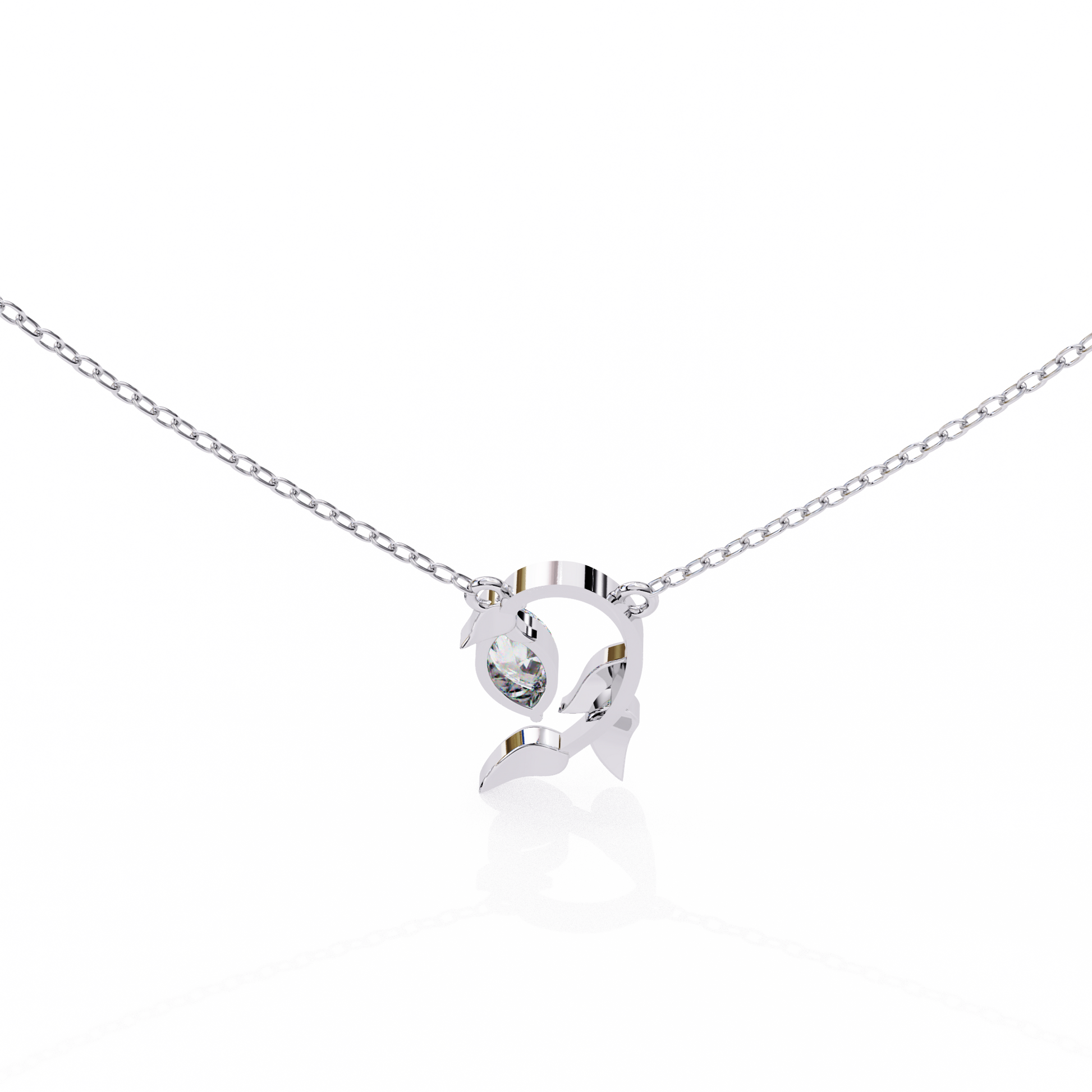 White Gold / Moissanite, White Gold / Lab Grown