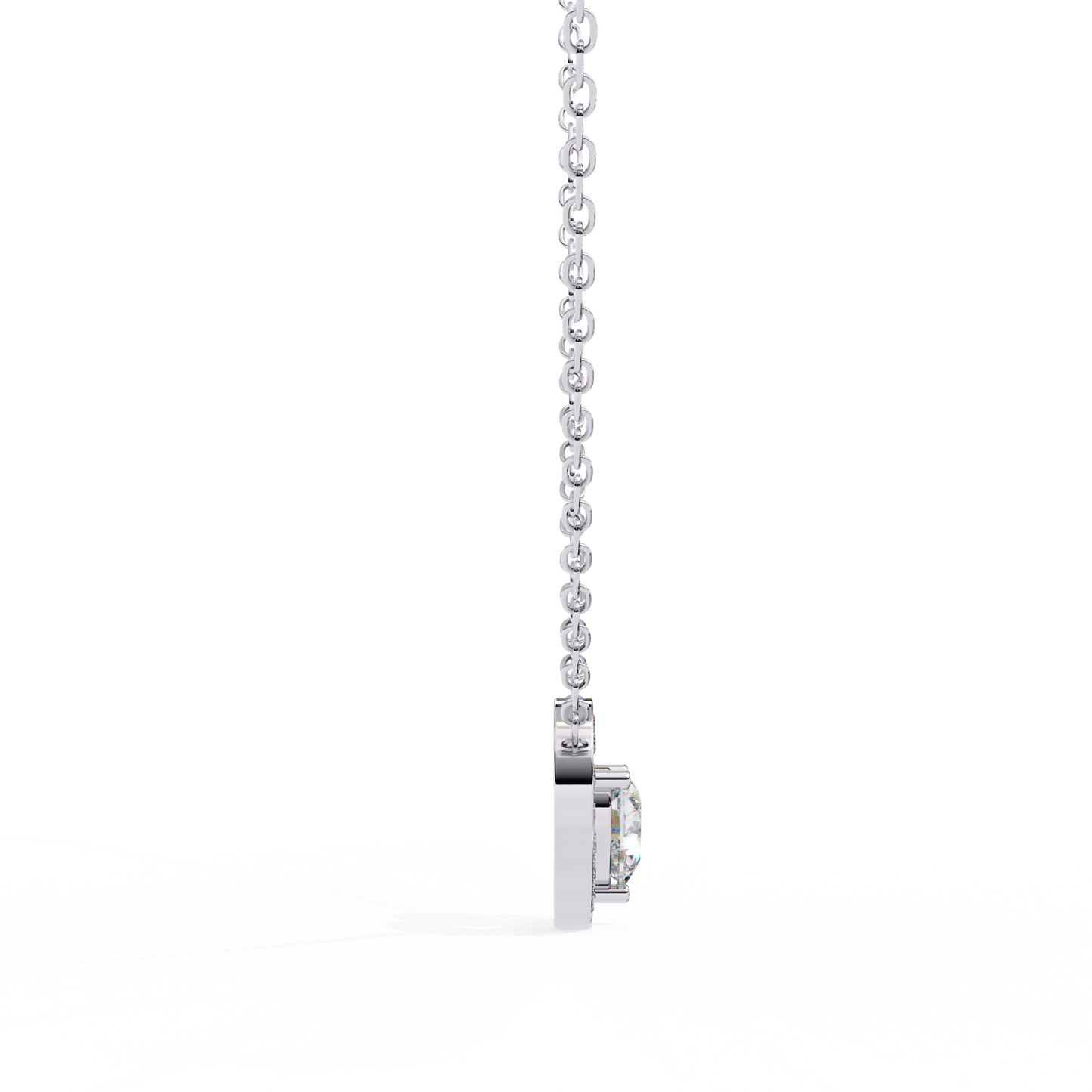 white gold / moissanite, white gold / lab grown