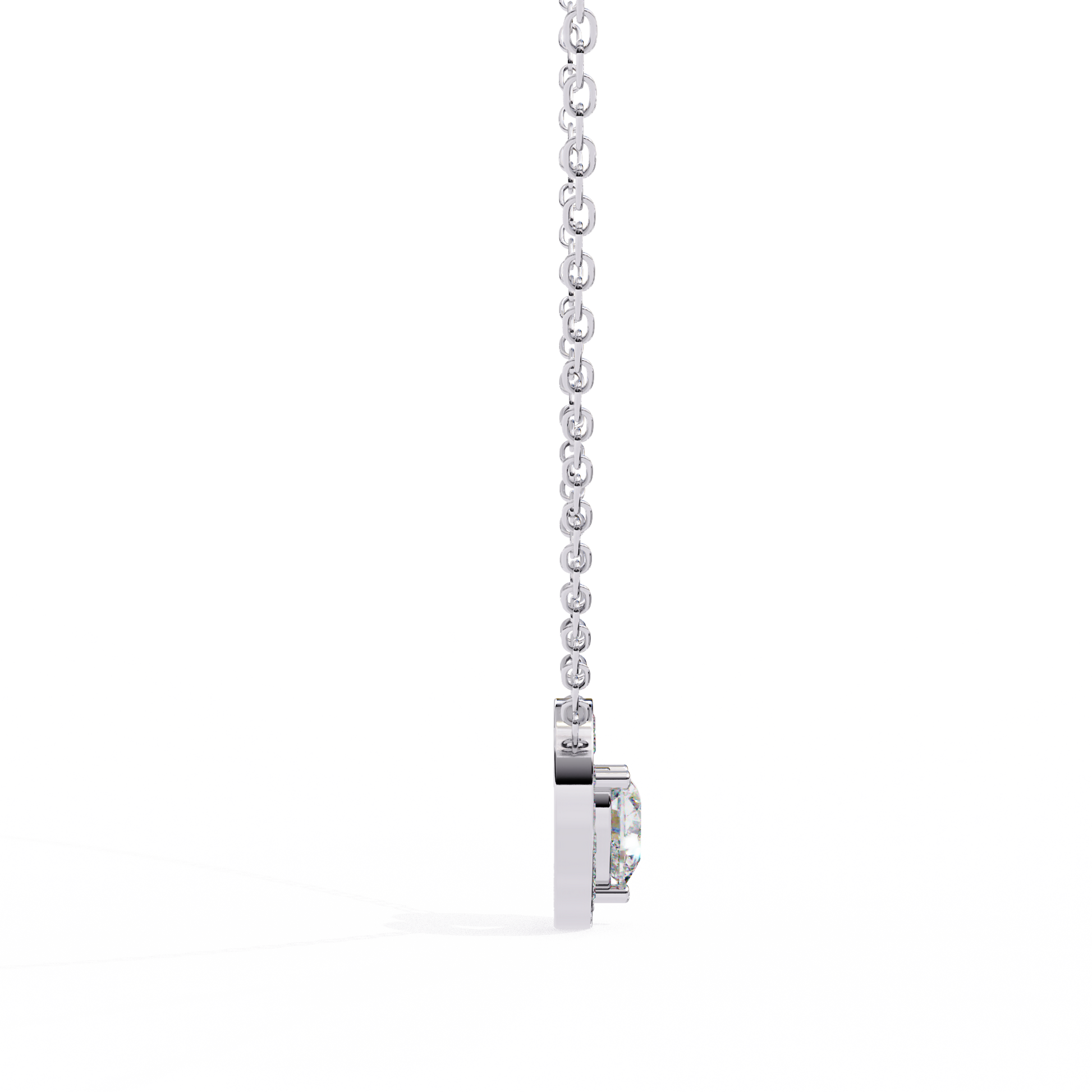 White Gold / Moissanite, White Gold / Lab Grown