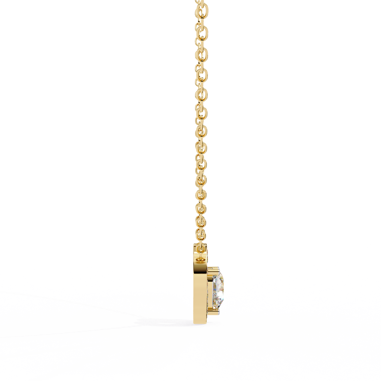 yellow gold / moissanite, yellow gold / lab grown